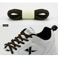 thumbnail image 2 of Santimon 2 Pairs Oval Cotton Shoelace for Canvas Sneakers Boots Athletic Shoes 47" Brown, 2 of 4