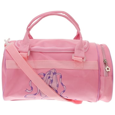 NUOLUX Girls Ballerina Ballet Slippers Dance Bag Ballet Duffle Bag with Side Compartment (Pink)