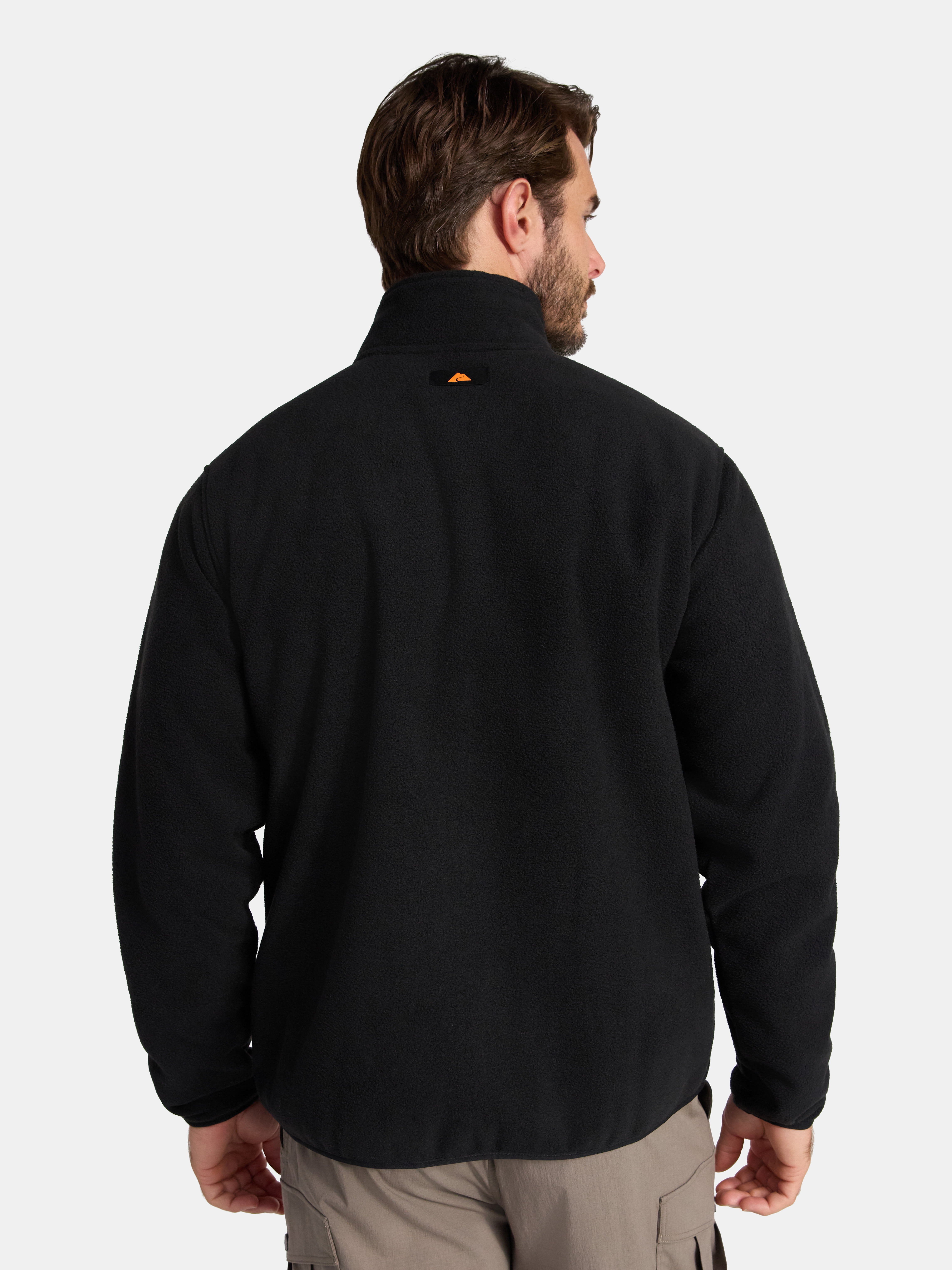 Ozark Trail Men's Fleece Zip-Front Jacket, Black photo 3