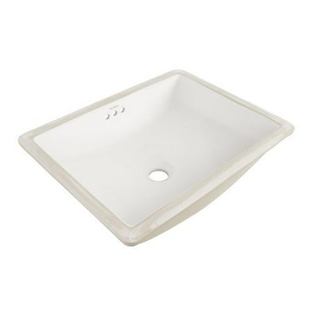 Ronbow Plane Ceramic Rectangular Undermount Bathroom Sink With Ronbow Plane Ceramic Rectangular Undermount Bathroom Sink With Overflow