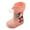 Pink, variant on Kids Rain Boots Waterproof Lightweight EVA Shoes for Toddler Girls Boys with Elastic Ankle and Non-Slip Sole
