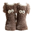 thumbnail image 3 of lionlar Thickened Slipper Socks Cozy Home Socks Stocking Cartoon for Living Room Bedroom Grey, 3 of 9