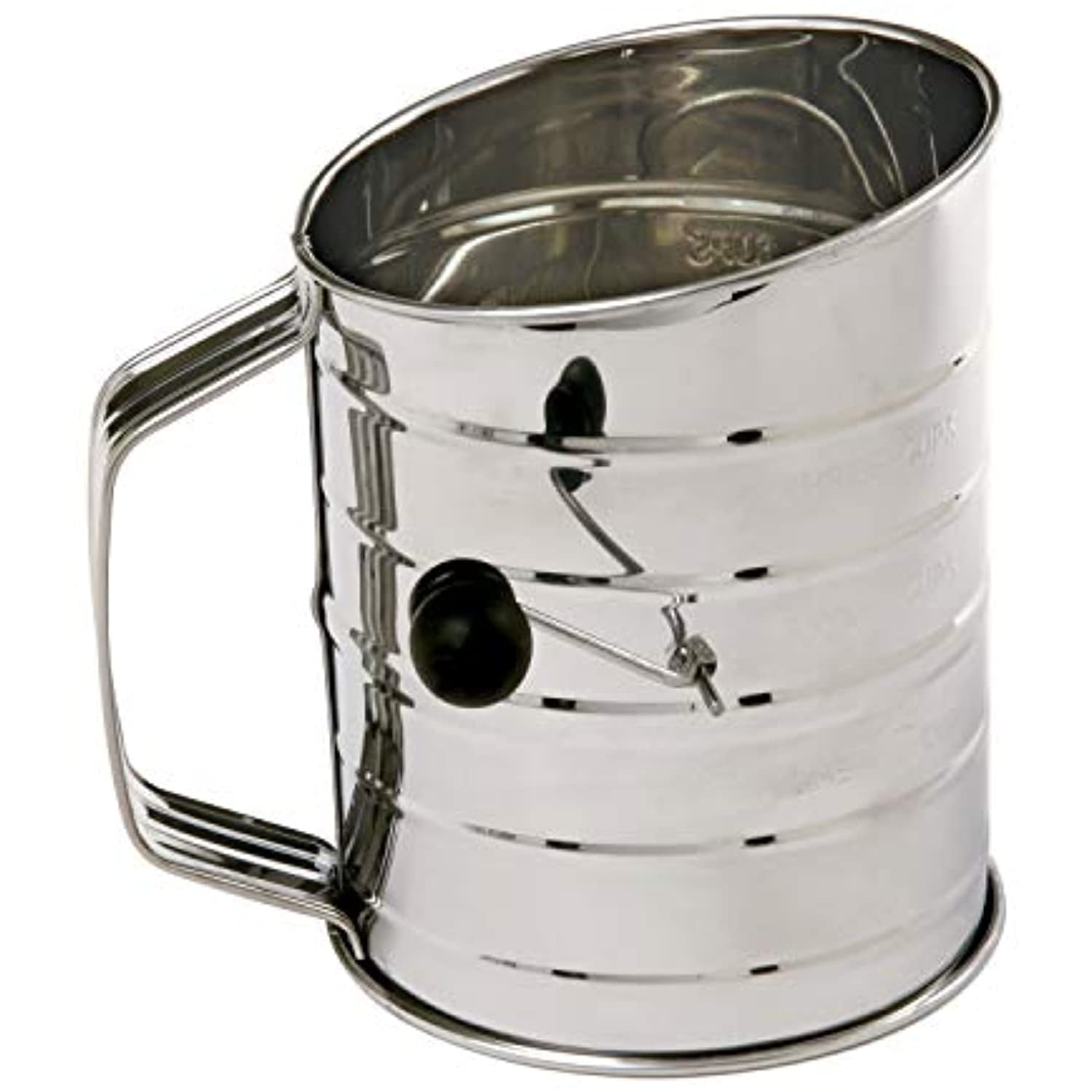 Norpro Polished 8-Cup Stainless Steel Hand Crank Sifter