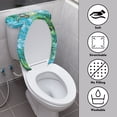 thumbnail image 4 of HELLHERO Sea ​​Turtle Polyester Toilet Lid Cover and Toilet Tank Lid Cover Toilet Lid Seat Cover Set Elastic Edge Adjustable Stretch Washable Soft for 17x21 Inches, 4 of 8