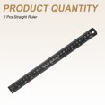 thumbnail image 3 of Uxcell 2 Pcs Straight Ruler 11.81" Metric SAE Aluminum Rulers with Hole Black, 3 of 7