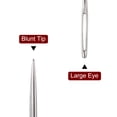 thumbnail image 4 of Unique Bargains 60Pcs Large Eye Needles 1.65' Stitching Needle Hand Sewing Embroidery Needle for Leather Cross Stitch, 4 of 5