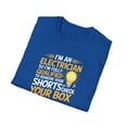 thumbnail image 4 of I'm an Electrician Fully Qualified to Remove Your Shorts and Check Your Box T-Shirt Royal, 4 of 4
