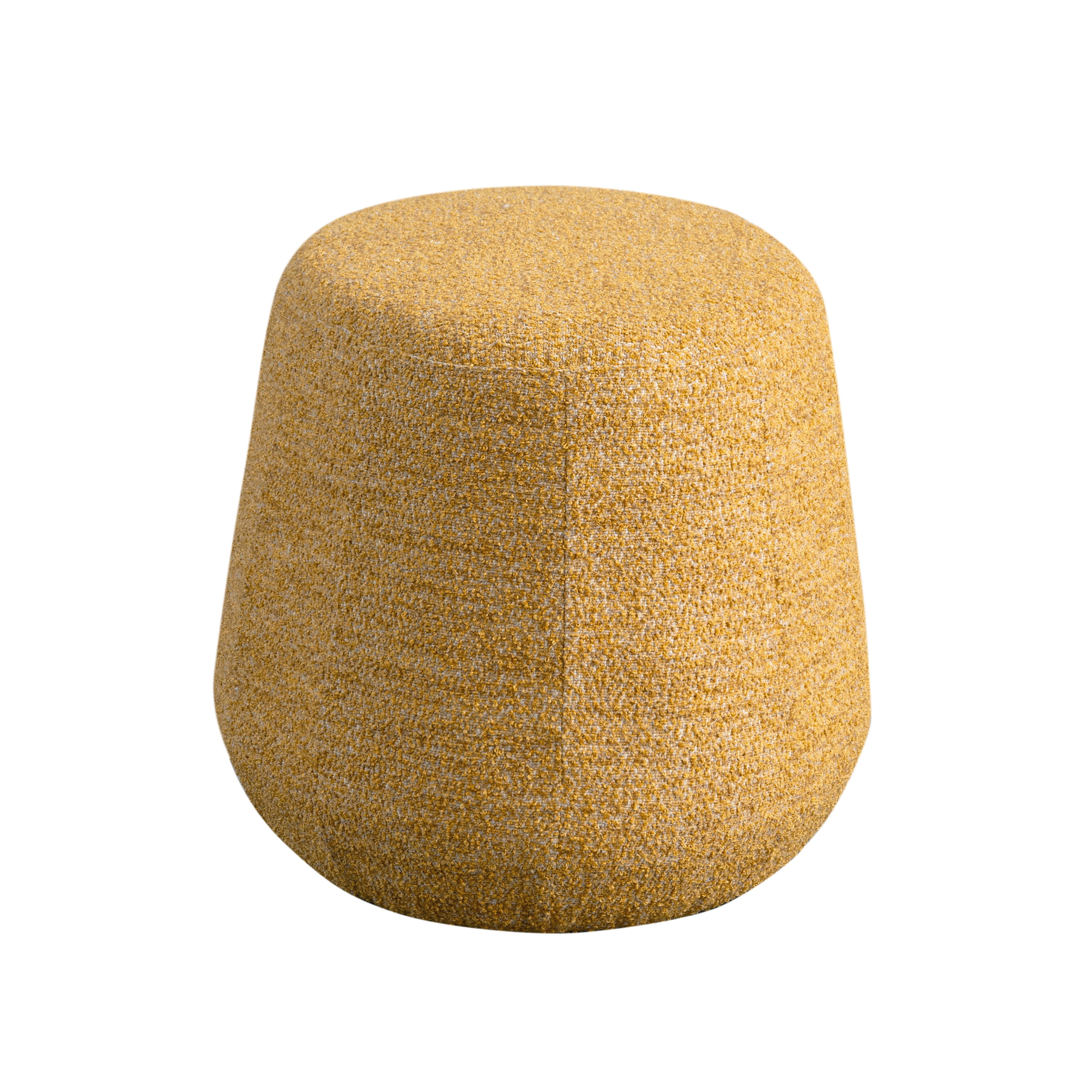 Studio Living Kingston Modern Upholstered Ottoman, Mustard Boucle Fabric