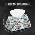 thumbnail image 5 of Fuzoiu Watercolor Sailboat Print Tissue Box Cover, PU Leather Tissue Holder,Decorative Facial Paper Organizer for Bathroom Living Room Bedroom Countertop Office Desk Car Home, 5 of 7