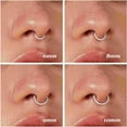 thumbnail image 5 of Hinged CZ Septum Rings - 316L Surgical Steel Nose Rings Hoops for Women 20G/18G/16G Cartilage Earrings Conch Piercing Jewelry Helix Rook Tragus Lobe Daith Snug Belly Button Ring 6mm-10mm, 5 of 9
