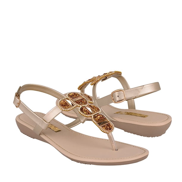 SANDALIAS DAMA STYLO 15989 SIMIPIEL ORO Stylo 15989