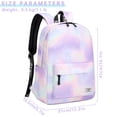 thumbnail image 2 of Mygreen Tie Dye Girls Backpack, Kid Backpacks for Girls Cute Lightweight Bookbag with Lunch Bag Galaxy Green Purple, 2 of 6