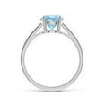 thumbnail image 2 of ANGARA Natural Prong-Set 1.12 ct Aquamarine Solitaire Engagement Ring in 925 Sterling Silver for Women (Size-7mm) | March Birthstone, Anniversary, Jewelry Gift for Women | Natural Aquamarine Ring, 2 of 8