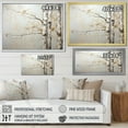 thumbnail image 4 of Designart "Tree Monochrome Of Gray I" Floral Floater Framed Canvas Art Print, 4 of 7