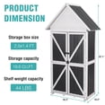 thumbnail image 6 of Aivituvin Shed Outdoor Storage, Outdoor Storage Cabinet with Metal Frame & Adjustable Shelves, Weatherproof Tool Shed for Backyard Patio Lawn, White, 6 of 7