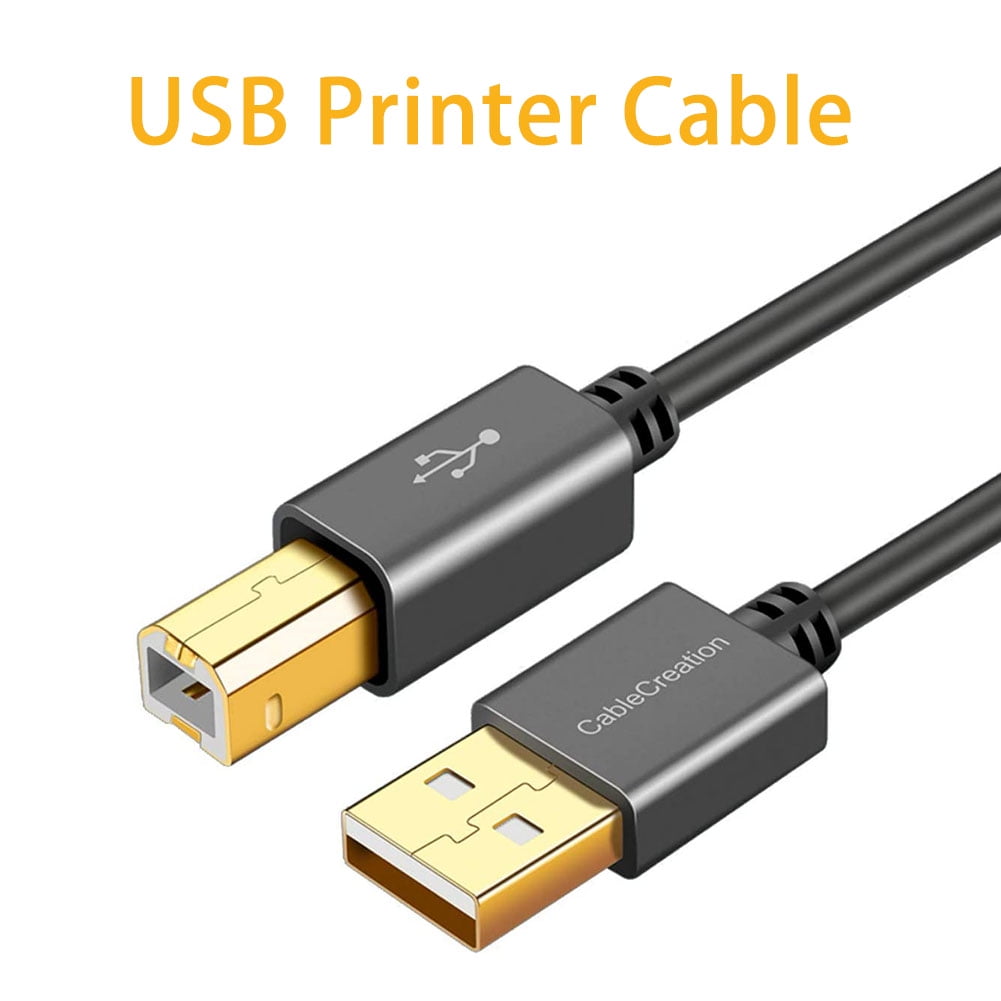 Usb Printer Cable Cablecreation Usb 2 0 A Male To B Male Scanner Cord Compatible With Hp Cannon Brother Dell Xerox Samsung And More 15 Ft Black Walmart Com Usb Printer Cable Cablecreation Usb 2 0 A Male To B Male Scanner Cord Compatible With Hp Cannon Brother Dell Xerox Samsung And More 15 Ft Black Walmart Com