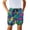 Colorful Tropical Leaves, variant on Pockets Bed Sheet Board Shorts for Summer Outdoor Leisure, Drawstring Waist Elastic Waist Boys Beach Shorts, Flowers Pattern