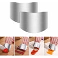 thumbnail image 5 of Stainless Steel Finger Guard, Kitchen Finger Protector, 2 Pcs of Knife Guard, For Dicing and Slicing in Kitchens, 5 of 7