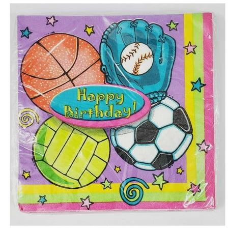 Various '#1 Girl' Happy Birthday Lunch Napkins, 16 Count