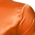 thumbnail image 4 of Honeeladyy Mens Satin Short Sleeve Shirts Summer Solid Color Button Up Slim Shirts for Party Prom Wedding New Year Gift for Boyfriend Orange XL, 4 of 9