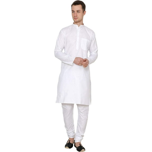 Royal Kurta Men's Cotton Kurta Pyjama Set (X-large, White)