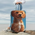 thumbnail image 3 of Lsque Blue Sky Cloud Puppy Printed Luggage Cover, Travel Luggage Protector,Scratch and Dirt Resistant, Fits 18-32 Inch Luggage - Large, 3 of 9