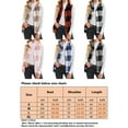 thumbnail image 2 of Haite Women Sherpa Fleece Jacket Vest Winter Lightweight Sleeveless Fuzzy Coats Cozy Plaid Zipper Waistcoat Outerwear with Pocket, 2 of 4