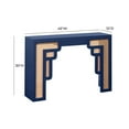 thumbnail image 3 of Suzie Navy & Rattan Console Table, 3 of 6