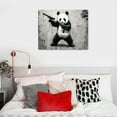 thumbnail image 5 of Nawypu  Panda with Guns Canvas Art Print Stretched Painting Picture Poster Giclee Wall Decor, 5 of 5