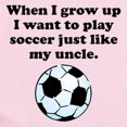 thumbnail image 2 of CafePress - Play Soccer Like My Uncle Body Suit - Baby Light Bodysuit, Size Newborn - 24 Months, 2 of 4