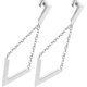 thumbnail image 2 of Stainless Steel Silver Geometric Dangle Earrings for Women Fashion Jewelry Lightweight Comfortable Design, 2 of 2