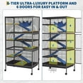 thumbnail image 5 of ChaoLink GarveeHome 59in H Small Animal Cage, 6-Tier Critter Nation Cage with Ramps, Platforms, and Tray, Rolling Lagre Metal Ferret Cage for Chinchilla, Cat, Hamster, Guinea Pig, Rabbit, Blackblack, 5 of 8
