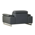thumbnail image 2 of 31" Dark Grey Tasteful Leather Chair, 2 of 6