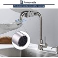 thumbnail image 3 of Grifo de cocina Grifo mezclador para fregadero Caño giratorio 360 Latón duradero Acero inoxidable cepillado Grifos de cocina antihuellas con aireador Abs Buena relación calidad-precio, 3 of 5