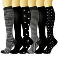 thumbnail image 1 of WEAIXIMIUNG Chaussettes de Compression pour Femmes 15-20 Mmhg Chaussettes de Sport Adultes Chaussettes de Compression Chaussettes Élastiques Bas de Compression, 1 of 2