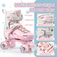 thumbnail image 5 of OBENSKY Roller Skates 4 Size Adjustable w/ Light up Wheels,Birthday Gift for Girls&Boys Beginners-Blue/Pink,Patines Para Niñas, 5 of 9