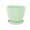 Mint Green, variant on Hariumiu Garden Plastic Plant Pot, Modern Decorative Nursery Container Thickened Green Plant Pot, Solid Color Circular Pot, Vertical Striped Flower Pot