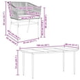 thumbnail image 2 of vidaXL 5 Piece Patio Dining Set with Cushions Brown Poly Rattan Glass, 2 of 10