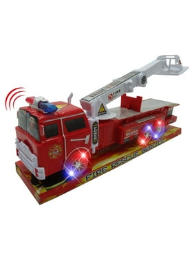 KidFun Fire Engine Rescue Toy Truck with Lights Sounds Firefighter Utility Bucket  14 Inch