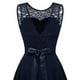 thumbnail image 4 of Vestido de cóctel sin mangas con estampado floral para mujer: elegante vestido de noche de dama de honor con abertura lateral para bodas y fiestas, 4 of 4