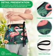 thumbnail image 4 of Yayeee Waist Apron with Pockets for Cooking Waterproof Half Server Aprons, Flamingo Leaves Pattern, 4 of 7