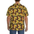 thumbnail image 3 of Rateoe Cartoon Ducks Pattern Men's Short Sleeve Classic Shirt, Casual Short-Sleeved Shirt, Lightweight Summer Shirt, Cuban Collar Shirt,Button-Front Shirt-3X-Large, 3 of 5