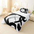 thumbnail image 2 of Homewish Aesthetic Lines Twin Comforter Sets,Geometric Abstract Bedding Set,Black White,Reversible,2pcs,1 Comforter and 1 Pillowcase, 2 of 7