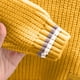 thumbnail image 5 of Suéter de cuello redondo para niños, suéter de invierno de color liso con cuello redondo y cuello vuelto, suéter de punto con parte inferior, top de poliéster de moda para niños, 5 of 5