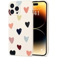 thumbnail image 2 of Compatible avec Étui iPhone 13 Pro Max Motif Cœurs d'Amour Mat Mignon Pare-Chocs pour Adolescentes Femmes, 2 of 5