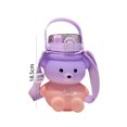 thumbnail image 3 of Taza Para Beber Bear Drinking Cup Bounce Cover 1100ml Cup Double Straw para Camping Trip (Púrpura) Tmvgtek Para Estrenar, 3 of 8