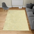 thumbnail image 2 of Vintage Turkish Area Rug, Classic Floral Swirling and Curving Victorian Pattern Embossing Effect Branches, Carpet for Living Room Decor with Distressed Look, 5.2' X 7.6', Pale Yellow, by Ambesonne, 2 of 4