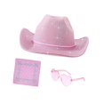thumbnail image 1 of Sombrero de vaquero,Sombrero vaquero occidental de ala ancha para hombres,adolescentes y adultos,Sombrero de para mujer,niña,fiesta,carnaval,al aire libre,Accesorios para disfraces Rosa, 1 of 10