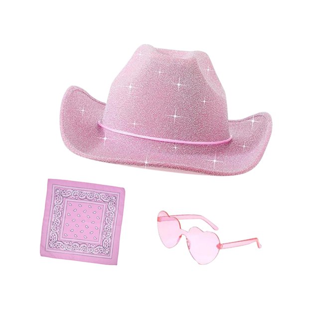Sombrero de vaquero,Sombrero vaquero occidental de ala ancha para hombres,adolescentes y adultos,Sombrero de para mujer,niña,fiesta,carnaval,al aire libre,Accesorios para disfraces Rosa