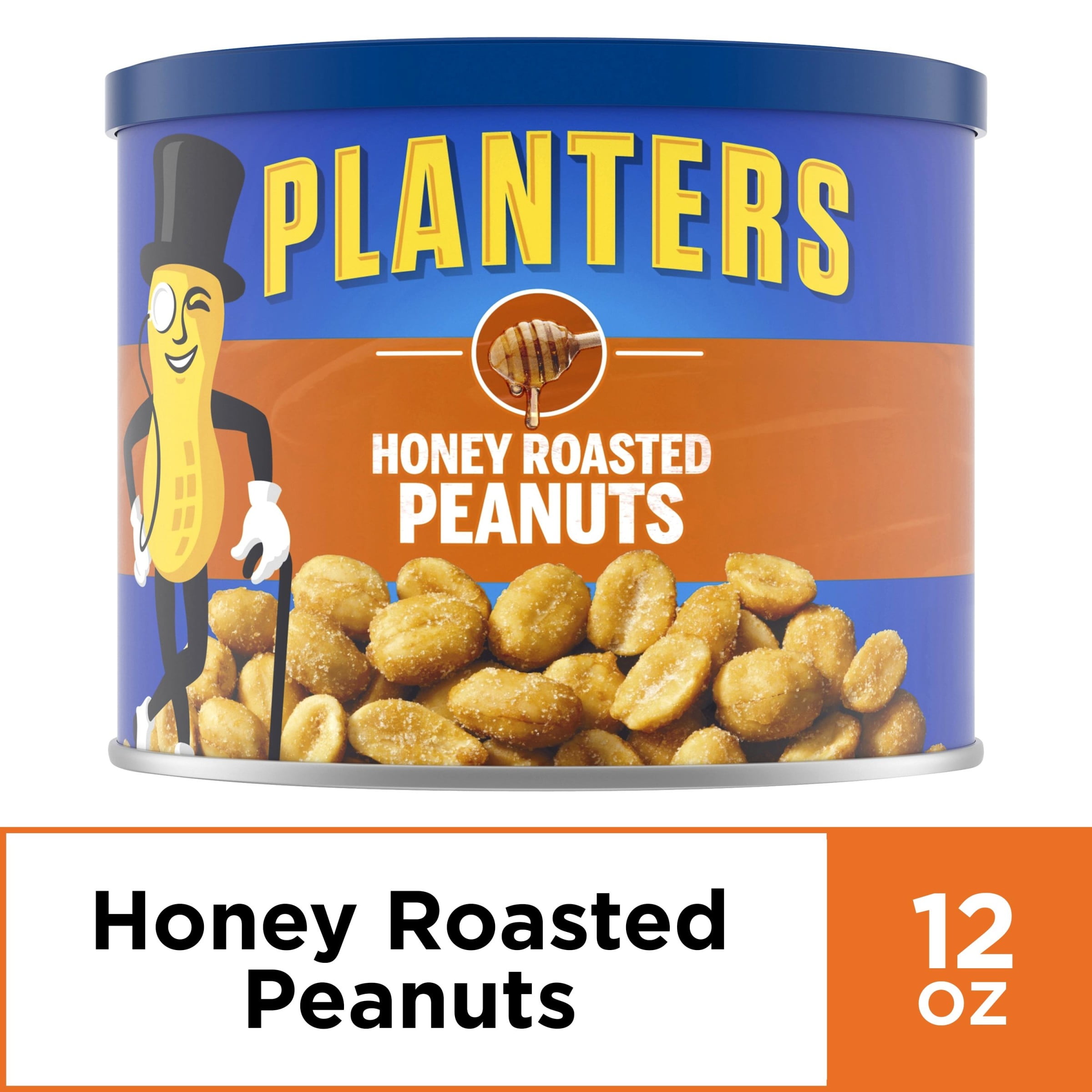 Planters Honey Roasted Peanuts, 12 oz Can